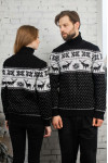 Новорічний светр гольф "Зірки" чоловічий чорний Новорічний светр гольф "Зірки" чоловічий чорний