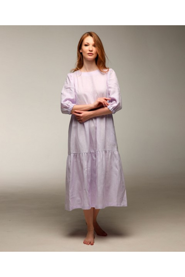 Сукня лляна лілова Сукня лляна лілова