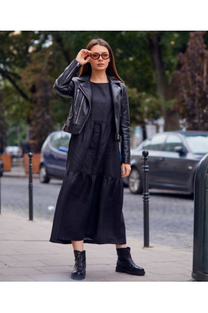 Сукня лляна чорна